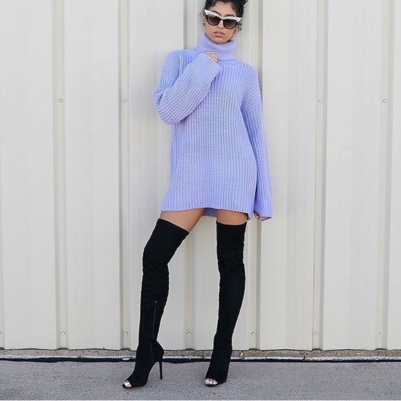 Shoes - Over The Knee Open Toe Boots